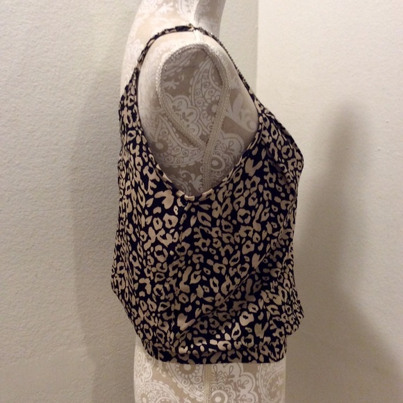 Honey Punch Beige  Leopard Print With Diamonds Size M - Picture 3 of 9